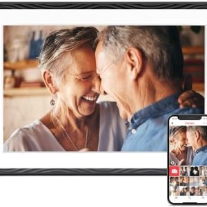 Digital Picture Frame, 10.1'' Frameo Digital Frame Wifi, 32GB Memory, 1280*800 HD Touch Screen Digital Photo Frame, Wall Mountable, Auto-Rotate, Share Instantly, Wedding, Birthday Gifts for Women, Mom